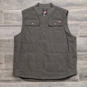 Wrangler Workwear Quilted Lined Work Vest Mens Size XXL Olive Green NWOT